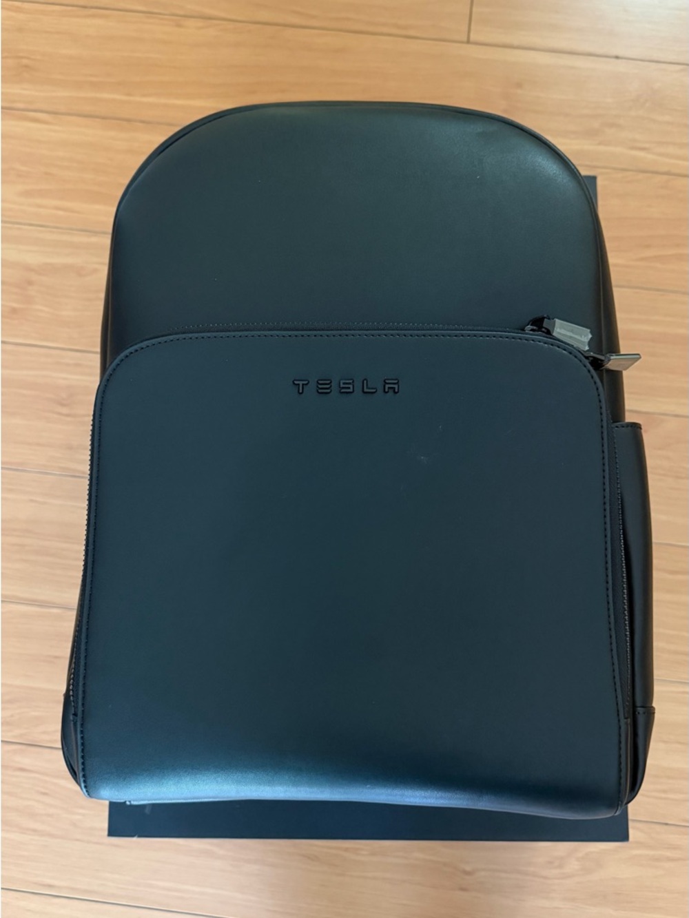 Tesla Black Men's Laptop Backpack - Minimal Leatherette Design
